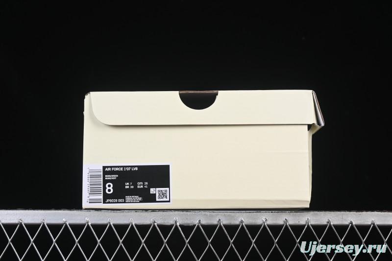 Nike Air Force 1 '07 Low Burberry Collaboration Military Green Embroidery Casual Sneakers - JP8028-003