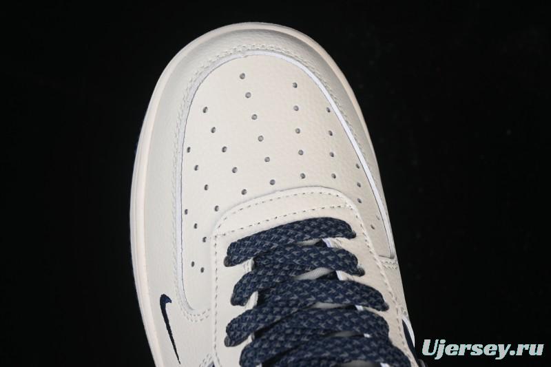 Nike Air Force 1'07 Low Supreme Co-branded Ripple Beige Blue Casual Skate Shoes - XY2025-001