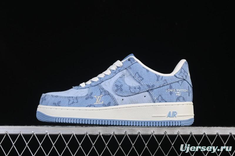 Nike Air Force 1 '07 Low LV Collaboration Light Blue Casual Sneakers - YF9511-823