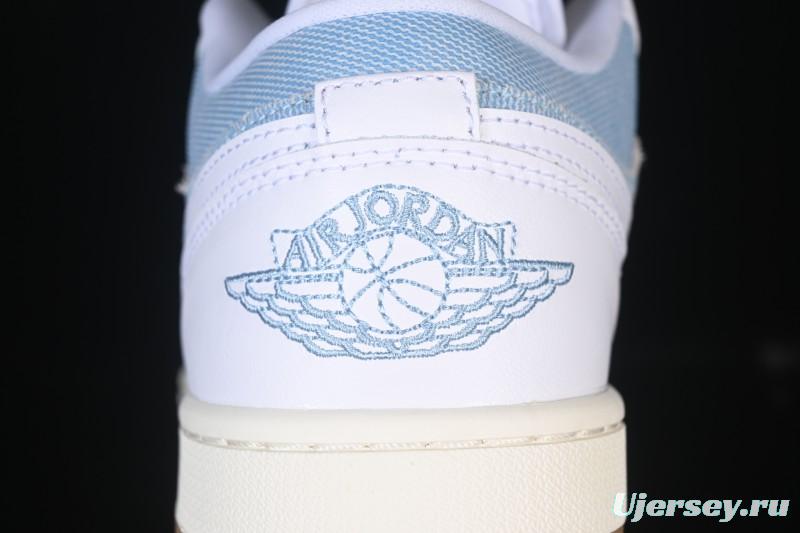 Nike Air Jordan 1 Low Denim Worn Blue Retro Basketball Shoes - HQ2004-400