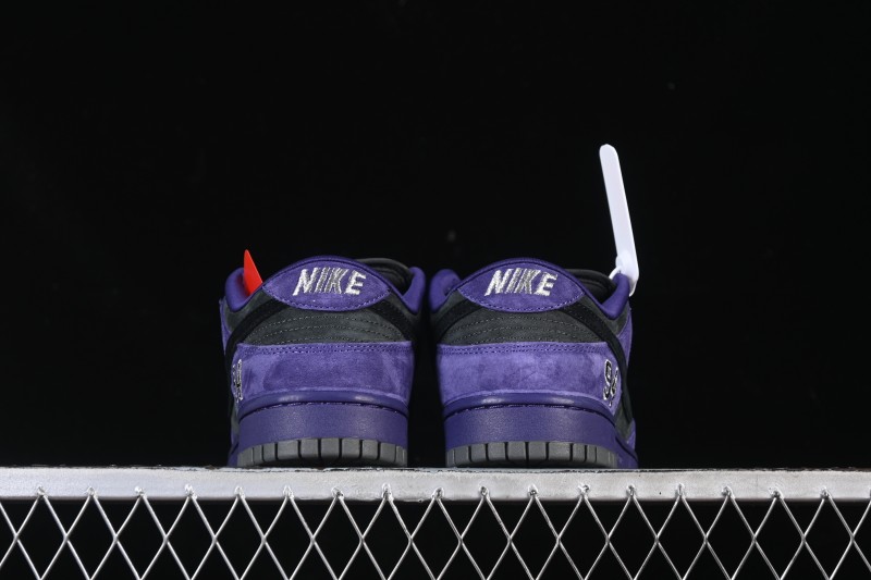 Nike Supreme Dunk SB Dunk Low Casual Skate Shoes Grey Purple - HQ8487-500