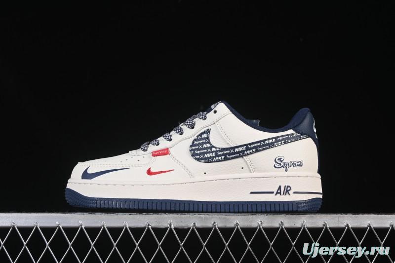 Nike Air Force 1'07 Low Collaboration Beige Camouflage Red Blue Hook Casual Skate Shoes - XD2588-609