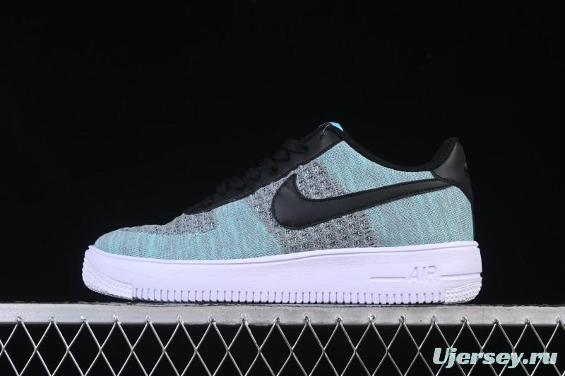 Nike Air Force 1'07 Low Flyknit Black Green Casual Sneakers - CI0051-600
