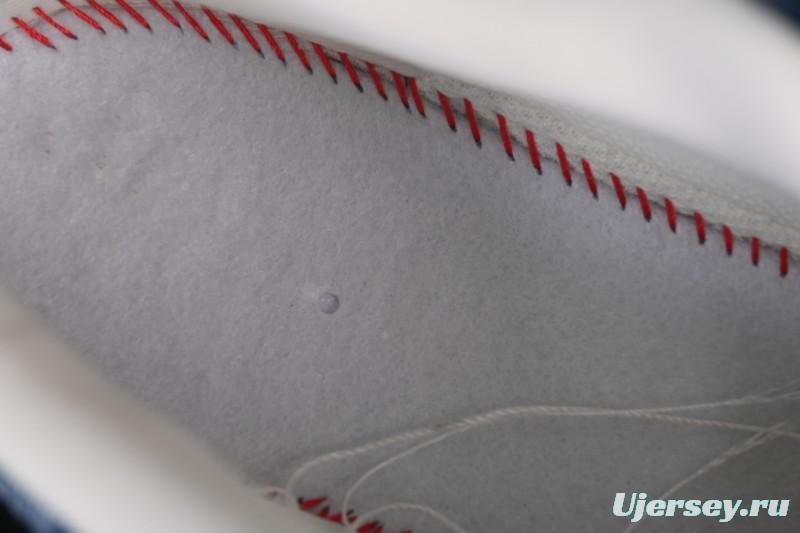 Nike Air Force 1 '07 Low Casual Sneakers in White Navy Blue - YF9511-816