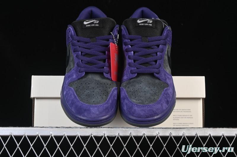 Nike Supreme x Dunk SB Dunk Low Casual Skate Shoes Gray Purple - HQ8487-500