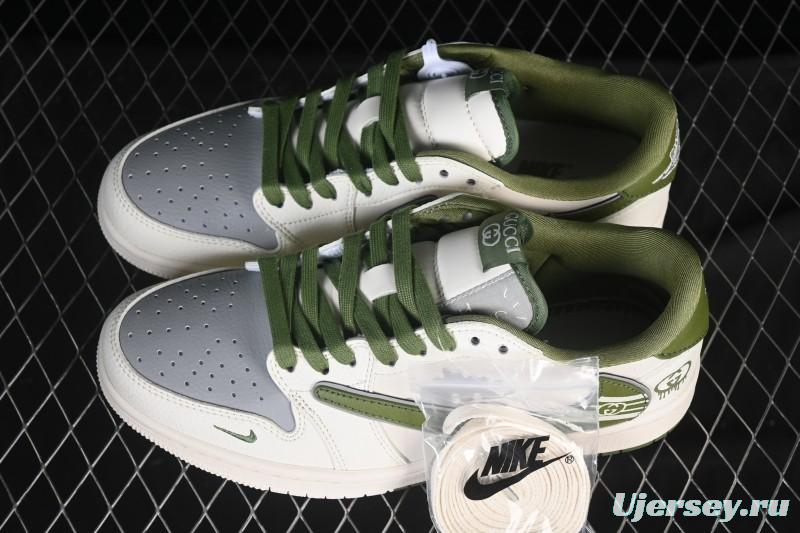 Nike Travis Scott x Fragment Design x Air Jordan 1 Low OG SP AJ1 Low Top Cultural Casual Sneakers - XD0798-307