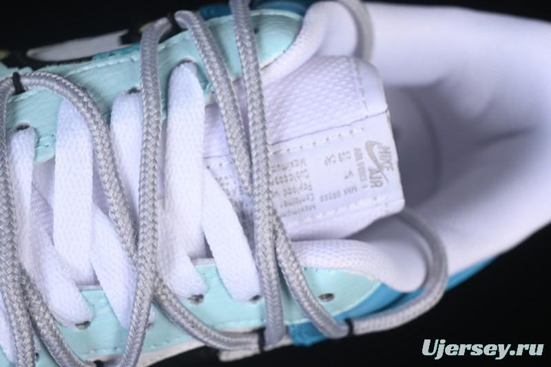 Nike Air Force 1'07 Low Hand-drawn Graffiti Electric Blue Tone Casual Sneakers - FB8917-300