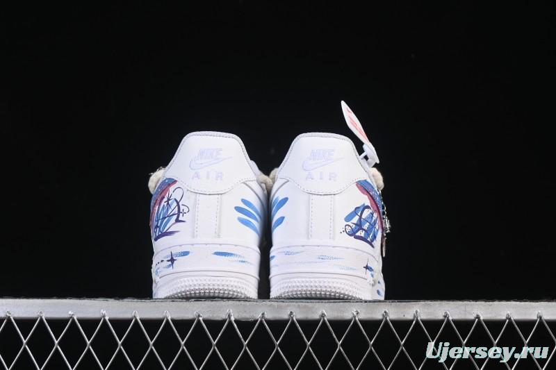 Nike Air Force 1'07 Low Libra Hand-Painted Zodiac Series Low-Top Casual Sneakers - 9231023