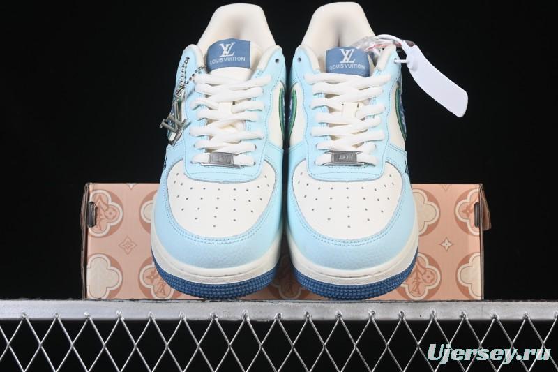 Nike Air Force 1 '07 Low LV Collaboration White Blue Casual Sneakers - YF9511-809