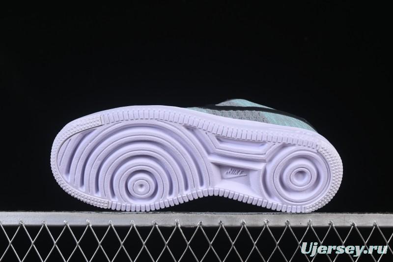 Nike Air Force 1'07 Low Flyknit Black Green Casual Sneakers - CI0051-600