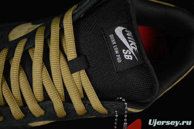 Nike Supreme x Dunk SB Dunk Low Brown Yellow Low-Top Casual Skate Shoes - HQ8487-300