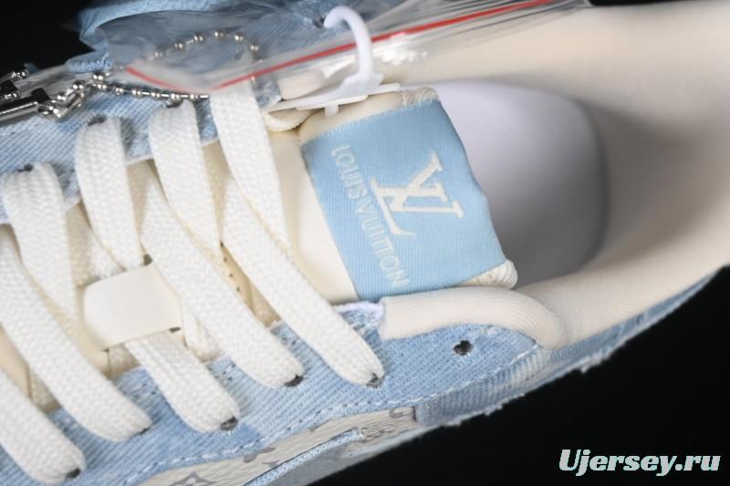 Nike Air Force 1 '07 Low Levi's White Light Blue Casual Sneakers - YF9511-814