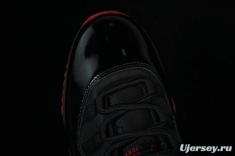 Nike Air Jordan 11 Retro Black Red Basketball Shoes - 378037-326
