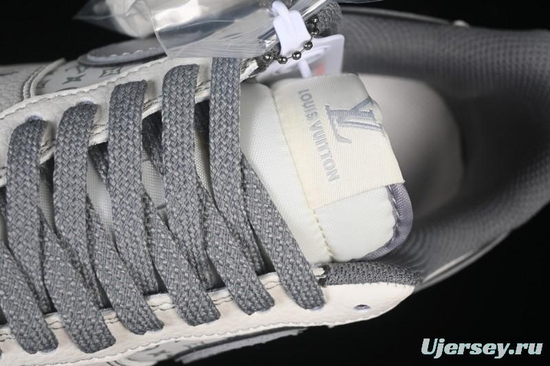 Nike Air Force 1 '07 Low LV Collaboration Printed Beige Swoosh Casual Low-Top Sneakers - HH7518-079