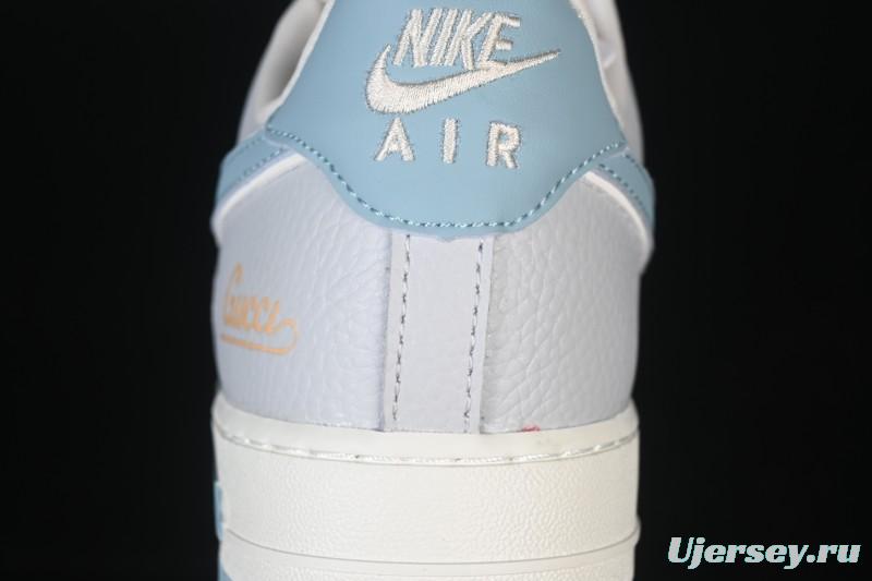 Nike Air Force 1'07 Low Gucci Collaboration Gray Blue Casual Sneakers - YF9511-800