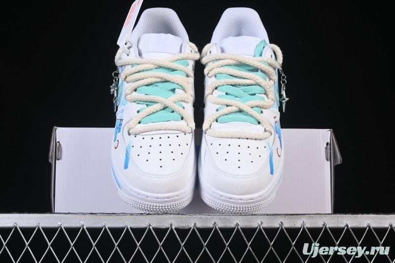 Nike Air Force 1 '07 Low Aries Hand-Painted Doodle Zodiac Series Casual Sneakers - 321-419