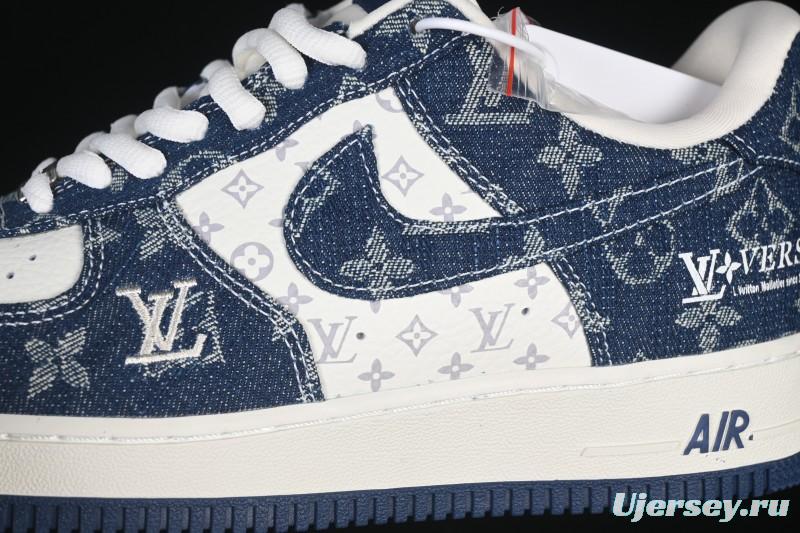 Nike Air Force 1 '07 Low LV Collaboration White Blue Casual Sneakers - YF9511-811