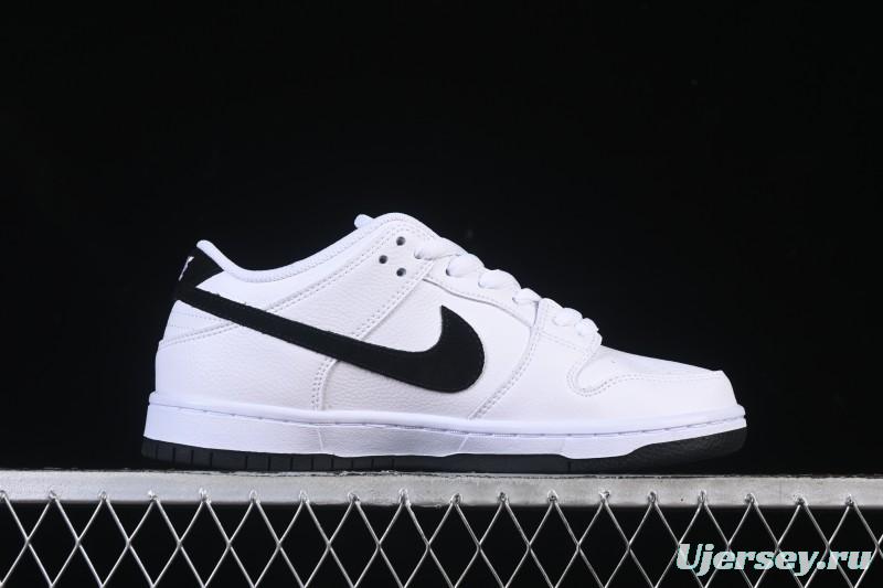 Nike SB Dunk Low Classic White Black Low-Top Casual Skate Shoes HF3704-100