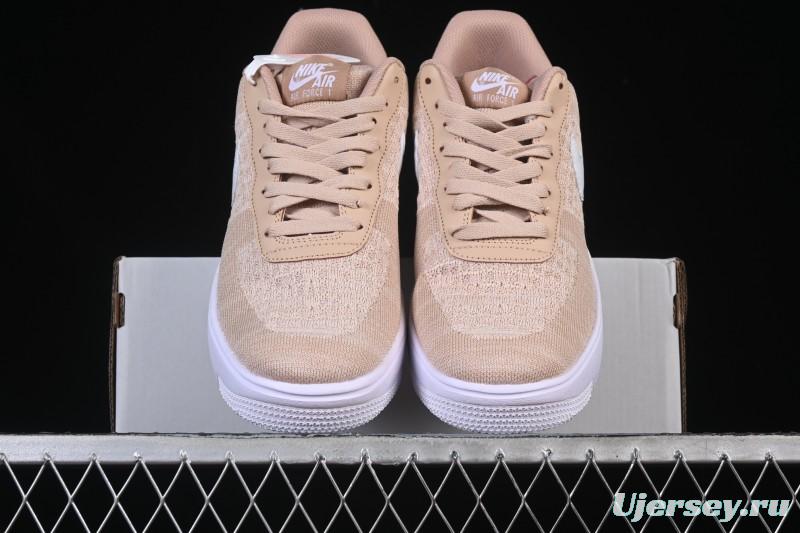 Nike Air Force 1'07 Low Knit Khaki Casual Sneakers - CI0051-200