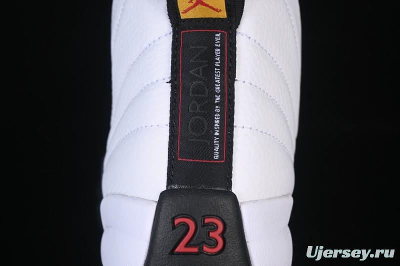 Nike Air Jordan 12 Retro Taxi Gold Buckle Basketball Shoes - CT8013-117