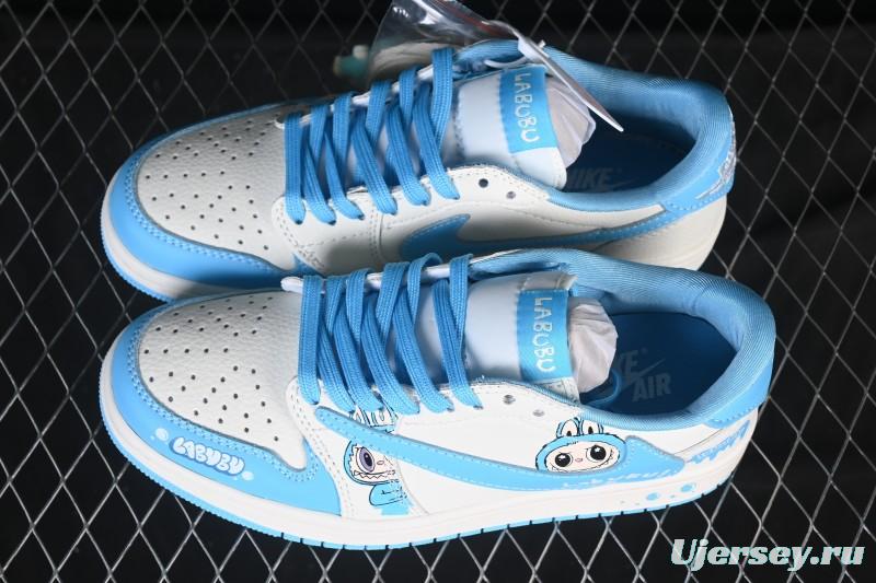 Nike Travis Scott x Fragment Design x Air Jordan 1 Low OG SP AJ1 Low Top Casual Sneakers - JW1188-165