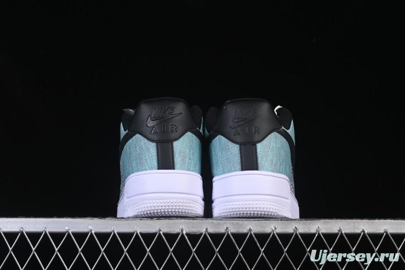 Nike Air Force 1'07 Low Flyknit Black Green Casual Sneakers - CI0051-600