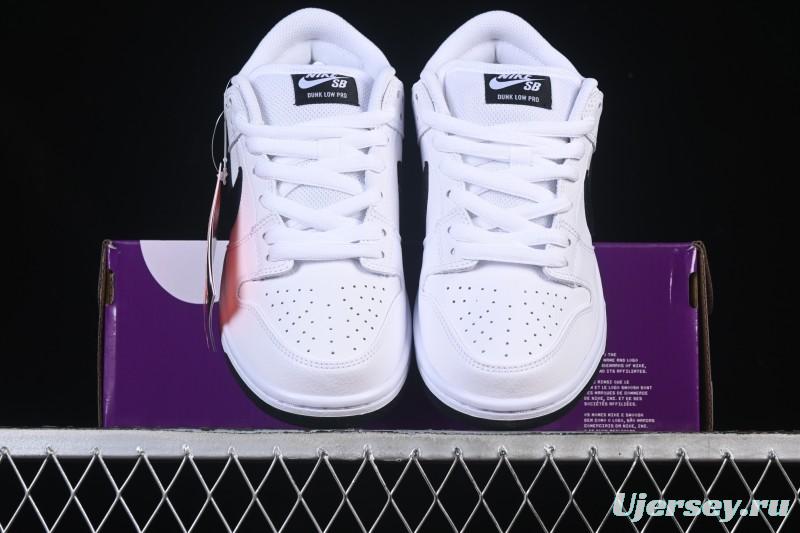 Nike SB Dunk Low Classic White Black Low-Top Casual Skate Shoes HF3704-100