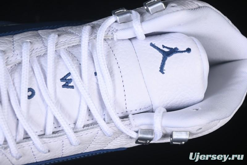 Nike Air Jordan 12 Retro French Blue And White Basketball Shoes - CT8013-114