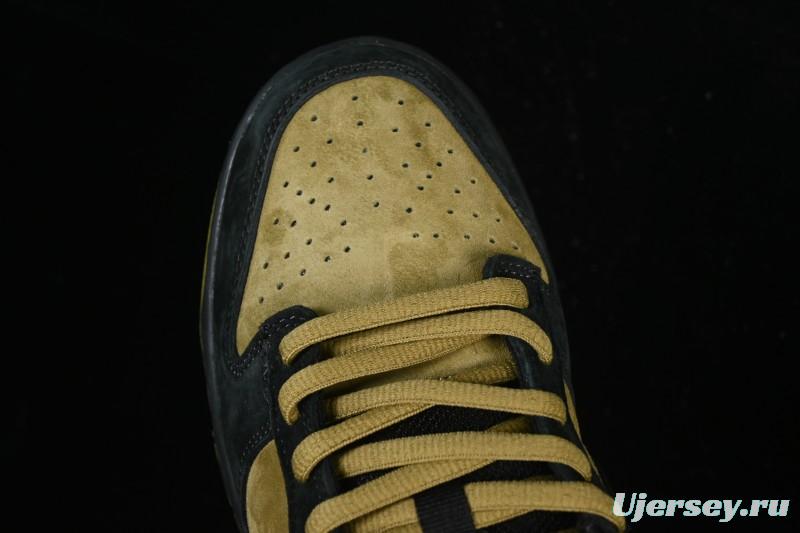 Nike Supreme Dunk SB Dunk Low Brown Yellow Casual Skate Shoes - HQ8487-300