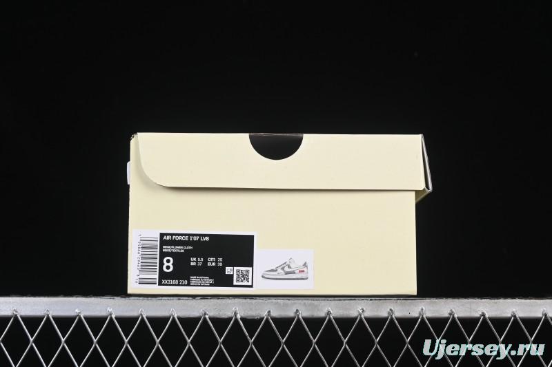 Nike Air Force 1 '07 Low Supreme Collaboration Beige Canvas Casual Sneakers - XX3168-210