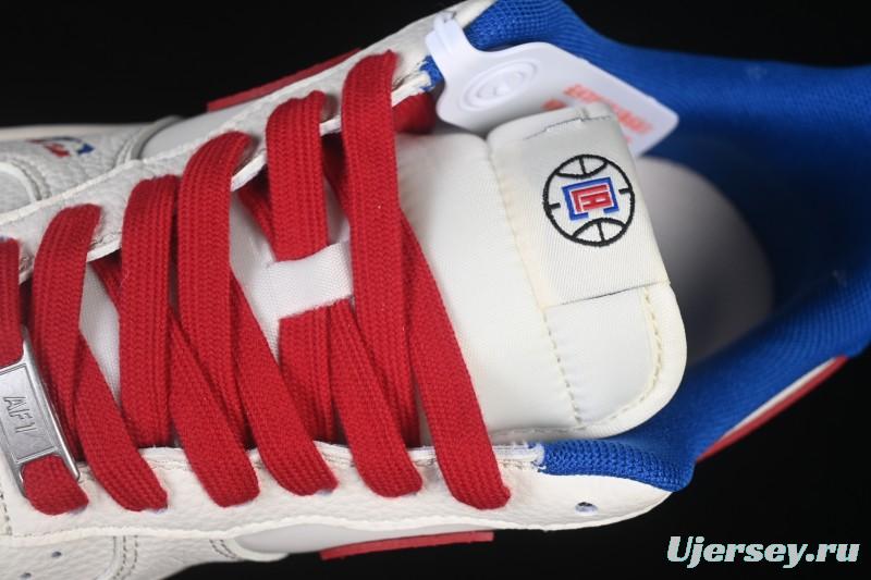 Nike Air Force 1 '07 Low NBA Collaboration Clippers Blue Red Casual Sneakers - QW5606-274