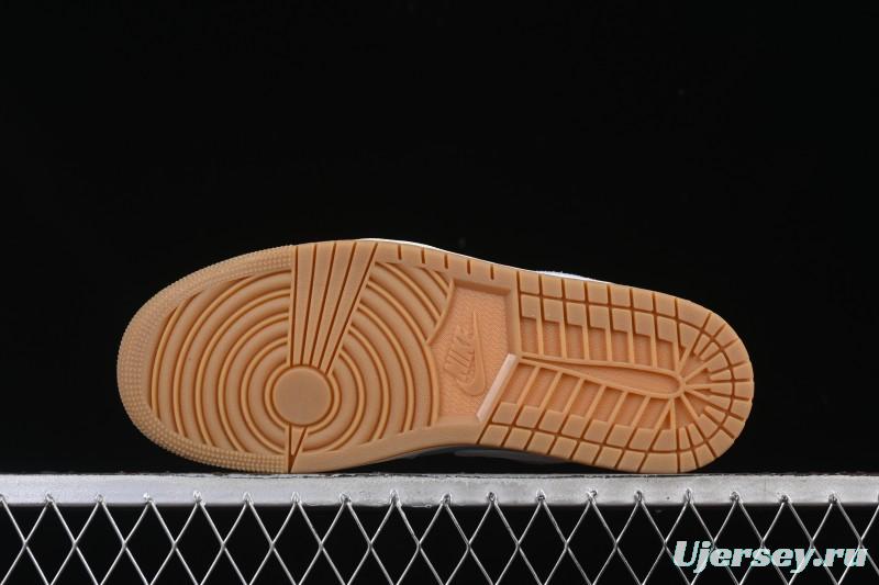 Nike Air Jordan 1 Low Denim Worn Blue Retro Basketball Shoes - HQ2004-400