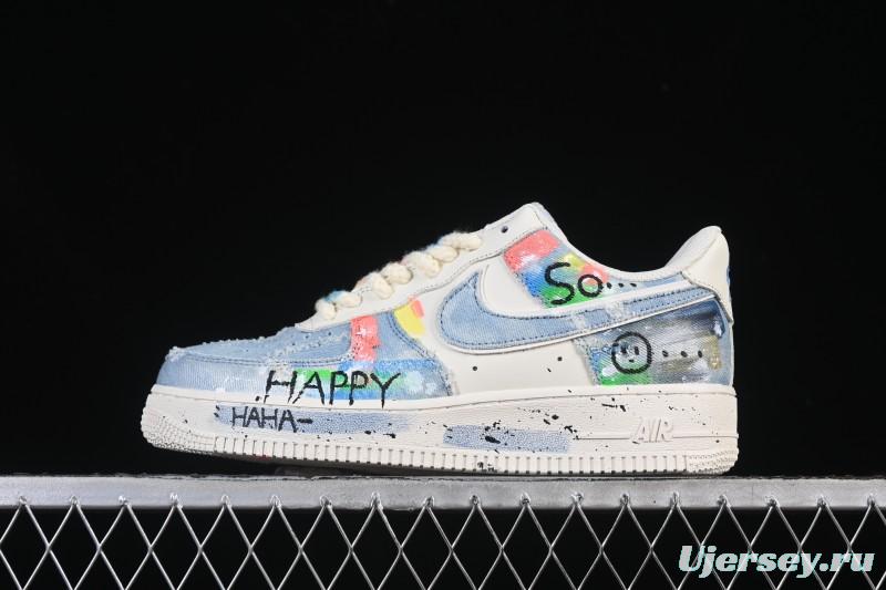Nike Air Force 1 '07 Low Fantasy Cowboy Hand-Drawn Graffiti Casual Sneakers - CW1888-116
