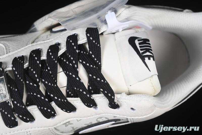 Nike Air Force 1 '07 Low LV Collaboration Off-White Small Swoosh Casual Sneakers - CS5288-035