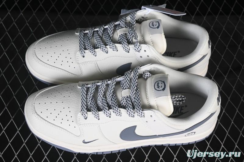 Nike SB Dunk Low Grey Swoosh Anniversary Custom Low-Top Skate Shoes - CS1688-120