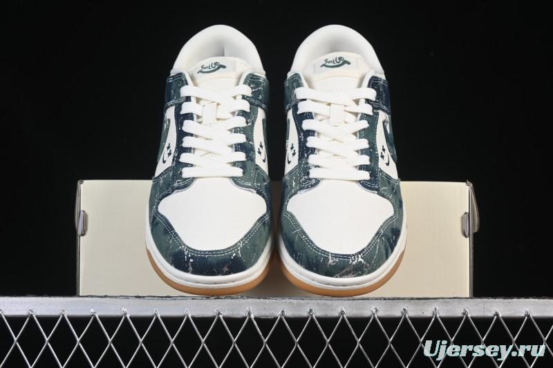 Nike SB Dunk Low Military Green Woven Custom Low-Top Casual Skate Shoes - SC0601-464