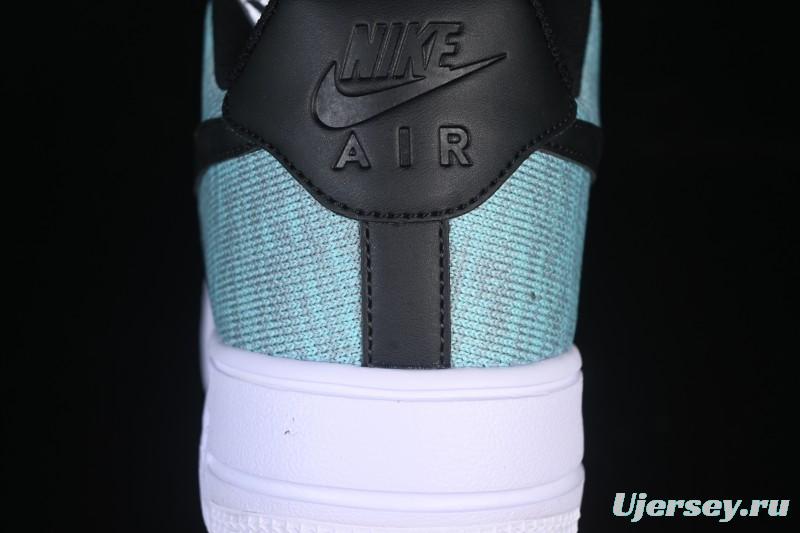 Nike Air Force 1'07 Low Flyknit Black Green Casual Sneakers - CI0051-600