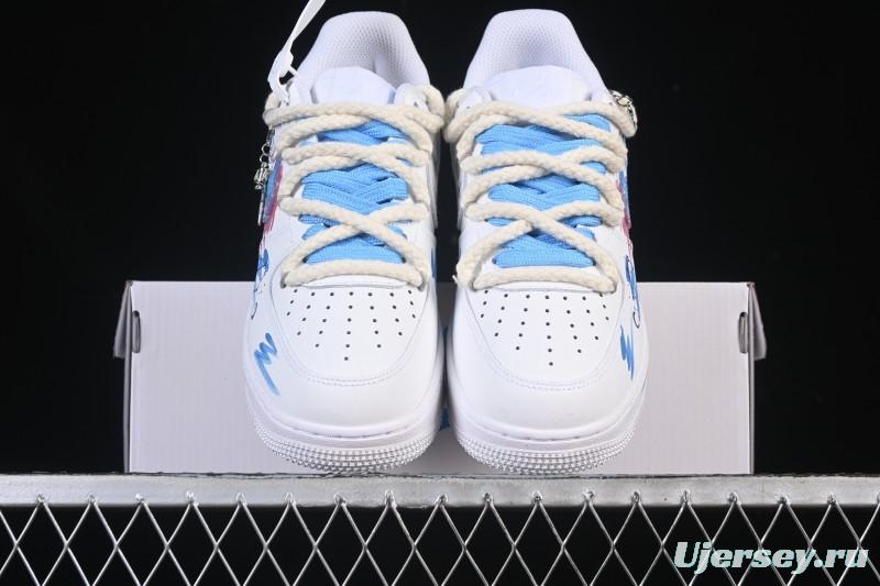 Nike Air Force 1'07 Low Libra Hand-Painted Zodiac Series Low-Top Casual Sneakers - 9231023