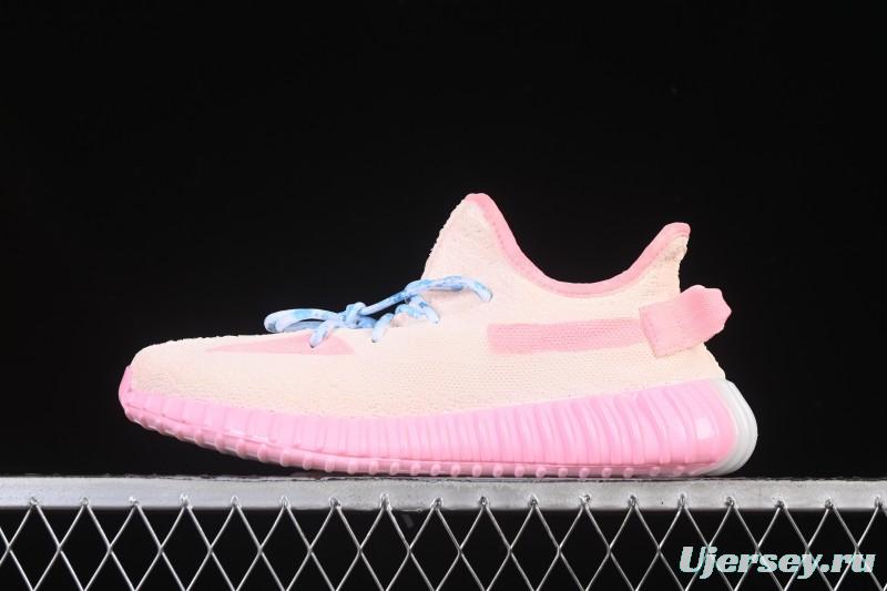 Adidas Yeezy 350 Boost V2 Running Shoes with Pink Watermelon Design - CP9366