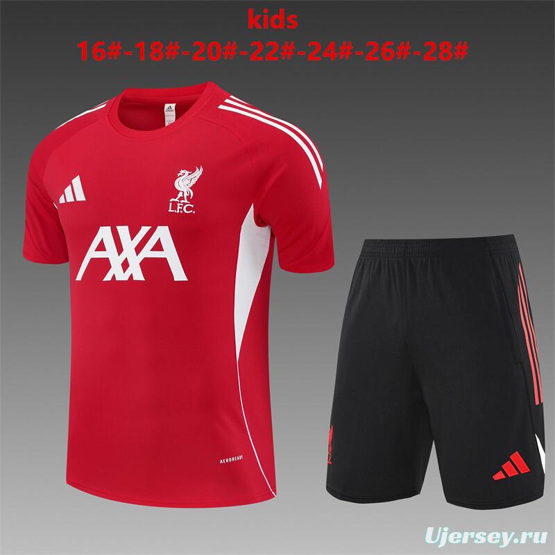 25/26 Kids Liverpool Red Short Sleeve Jersey+Shorts