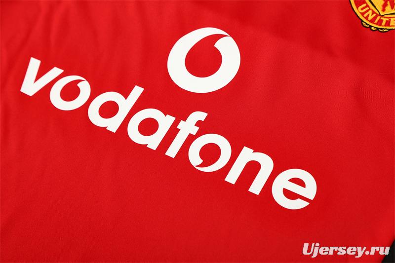 Retro 02/03 Manchester United Red Half Zipper Jacket