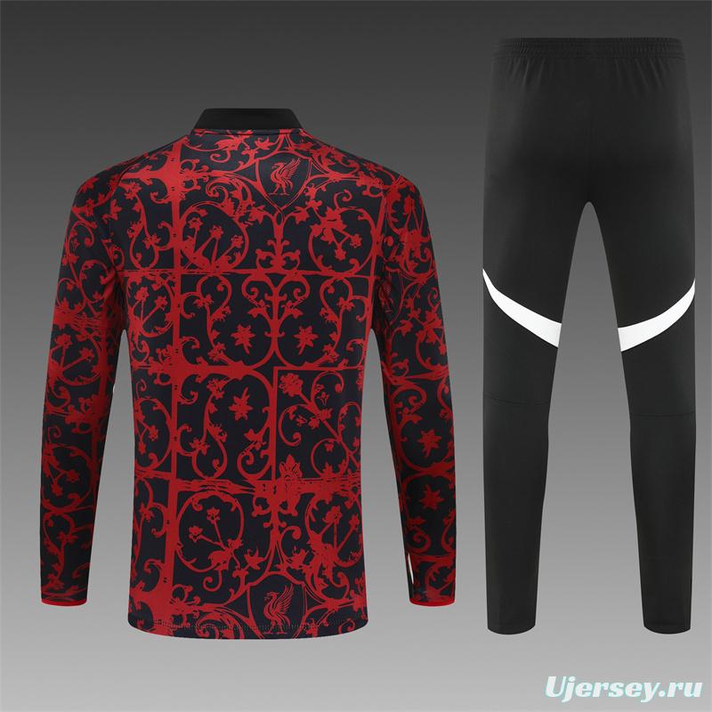 25/26 Liverpool Red Camouflage Half Zipper Jacket+Long Pants