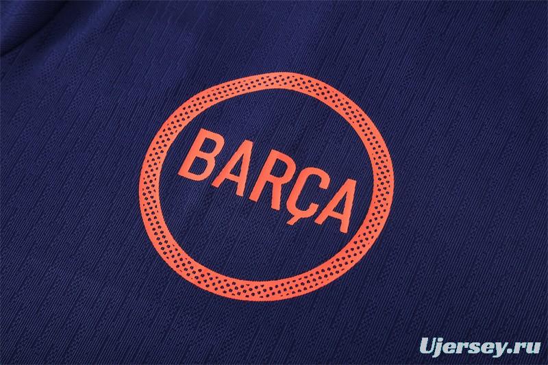 Player Version 25/26 Barcelona Royal Blue T90 Half Zipper Jacket+Long Pants