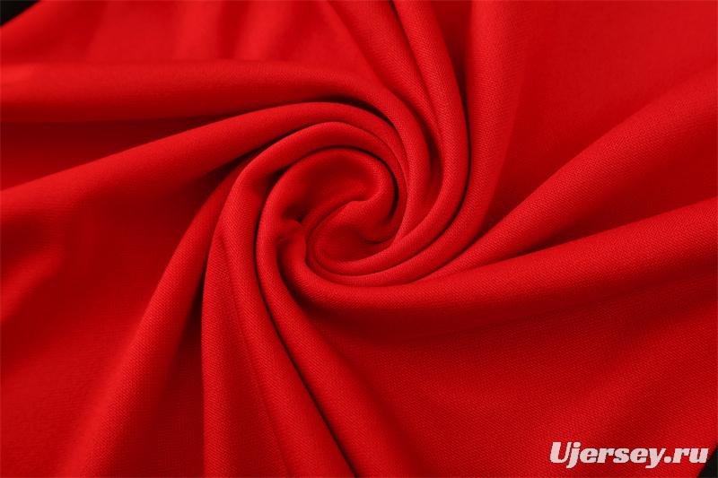 Retro 02/03 Manchester United Red Half Zipper Jacket