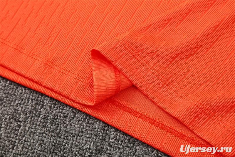 Player Version 25/26 Barcelona Orange T90 Half Zipper Jacket+Long Pants