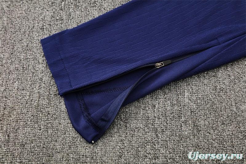 Player Version 25/26 Barcelona Royal Blue T90 Half Zipper Jacket+Long Pants
