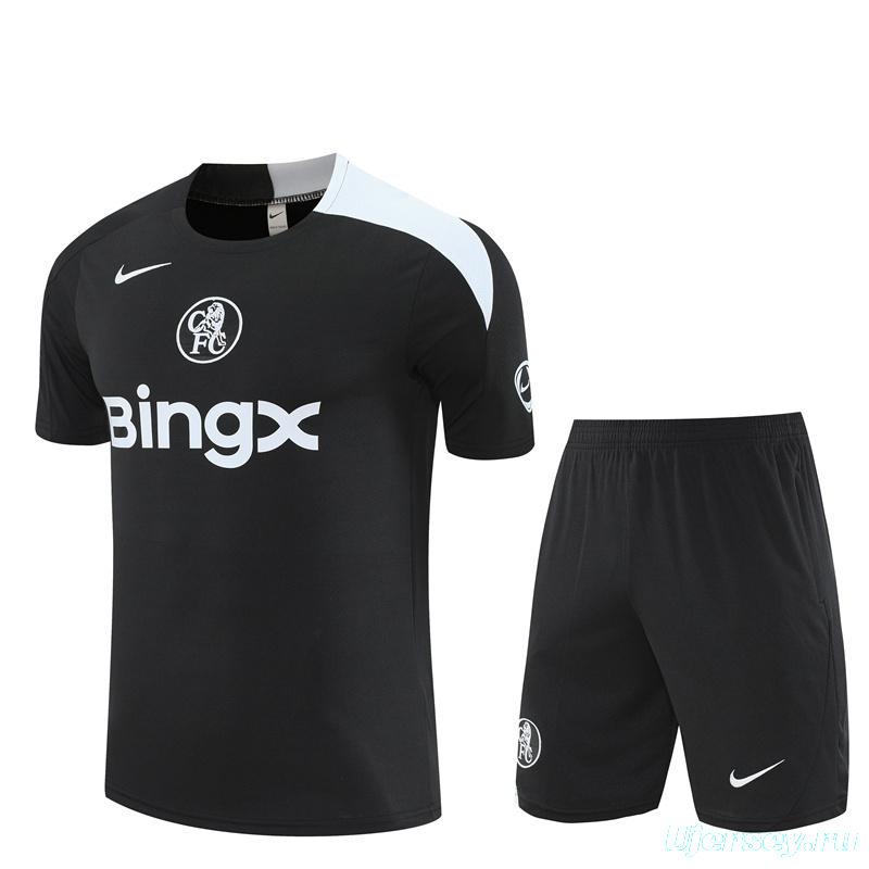25/26 Chelsea Black T90 with XS Short Sleeve+Soccer Shorts