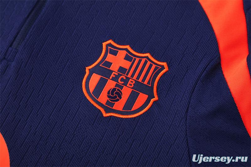 Player Version 25/26 Barcelona Royal Blue T90 Half Zipper Jacket+Long Pants