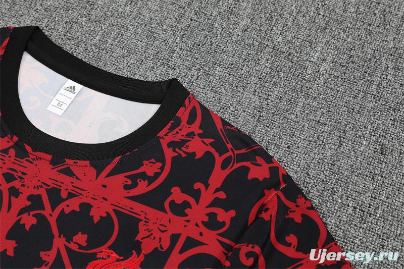 25/26 Liverpool Red Camouflage Short Sleeve Jersey+Shorts with XS