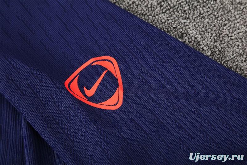 Player Version 25/26 Barcelona Royal Blue T90 Half Zipper Jacket+Long Pants